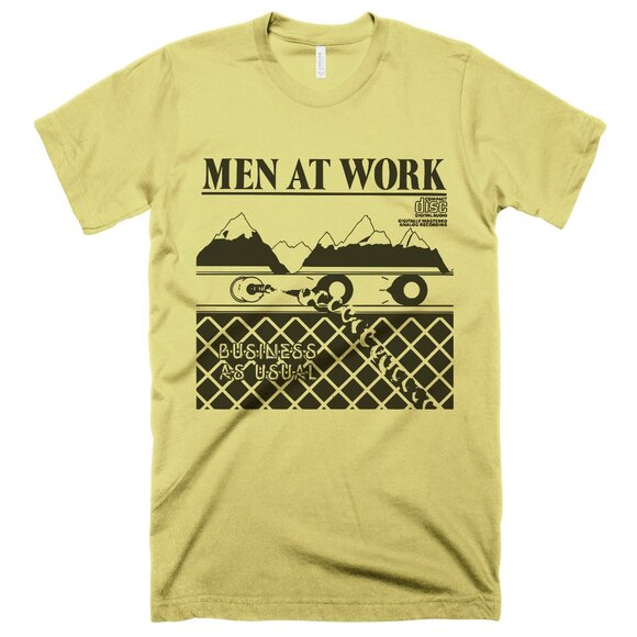 Business As Usual T-Shirt Music Shirt Men At Work Shirt Retro Album Graphic Tee - Picture 1 of 2